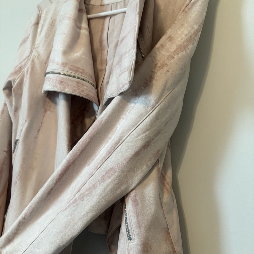 BNWT Blank NYC 70s Bohemian Hippie Style Soft Suede Blush Pink Women’s Jacket - Picture 7 of 11